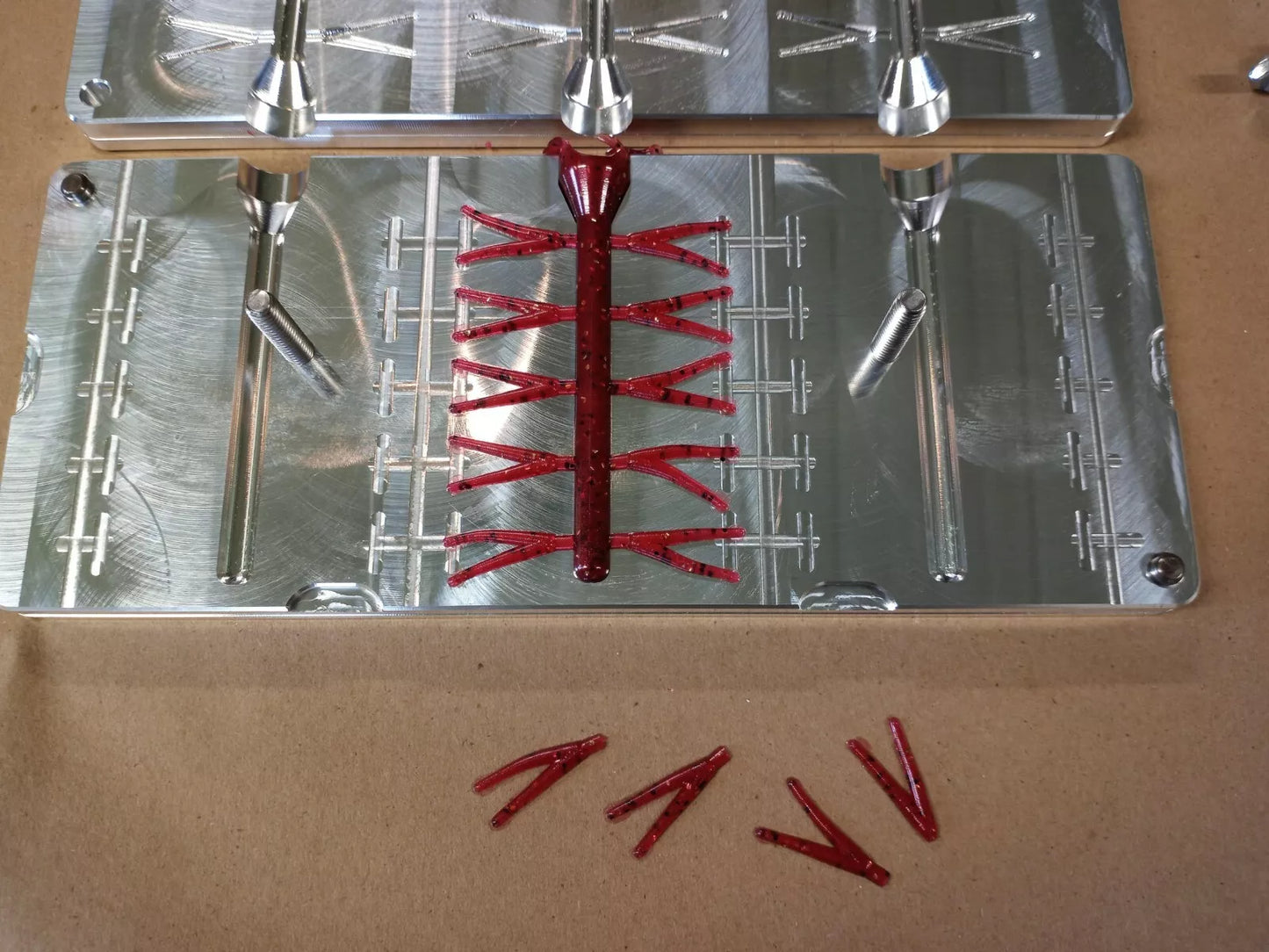 Aluminum Injection Bait Mold, 4 inch Fork Tail Minnow - TAIL SECTION ONLY