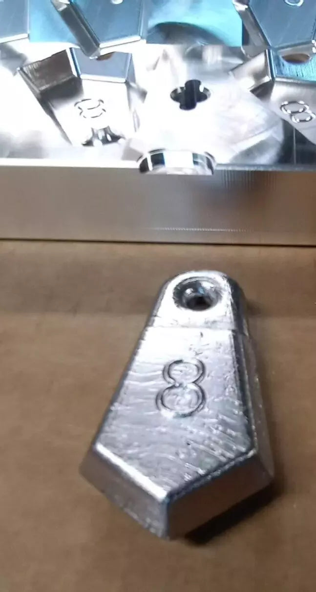 8 oz Flat Bank Sinker 10 Cavity Production Mold