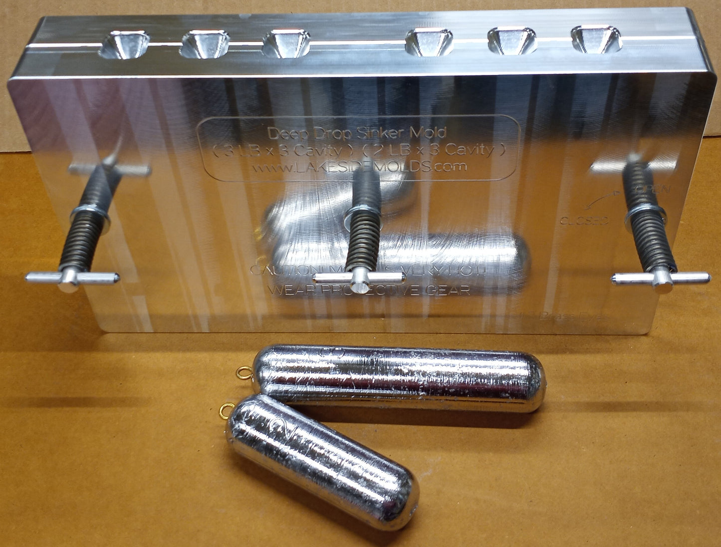 Deep Drop Weight Mold - (3 LB x 3 Cavity) (2 LB x 3 Cavity)