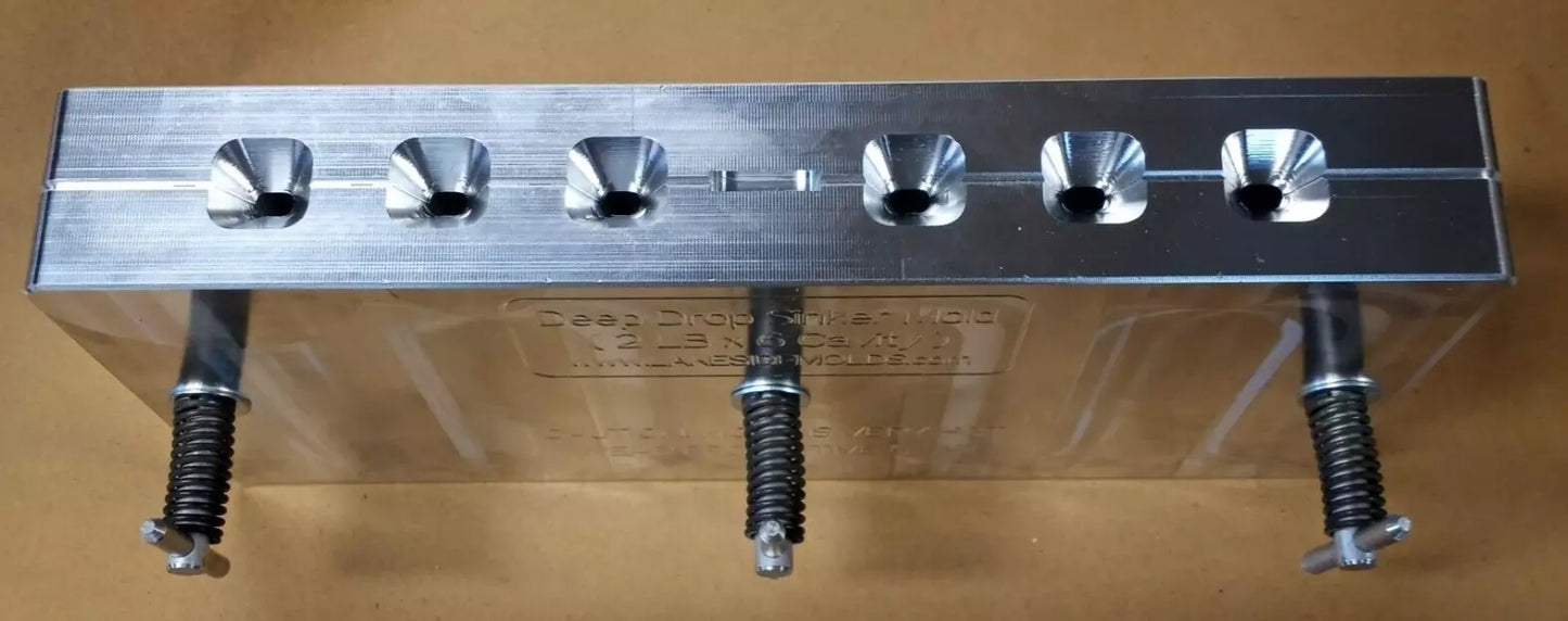 Deep Drop Weight Mold - 2 LB x 6 Cavity