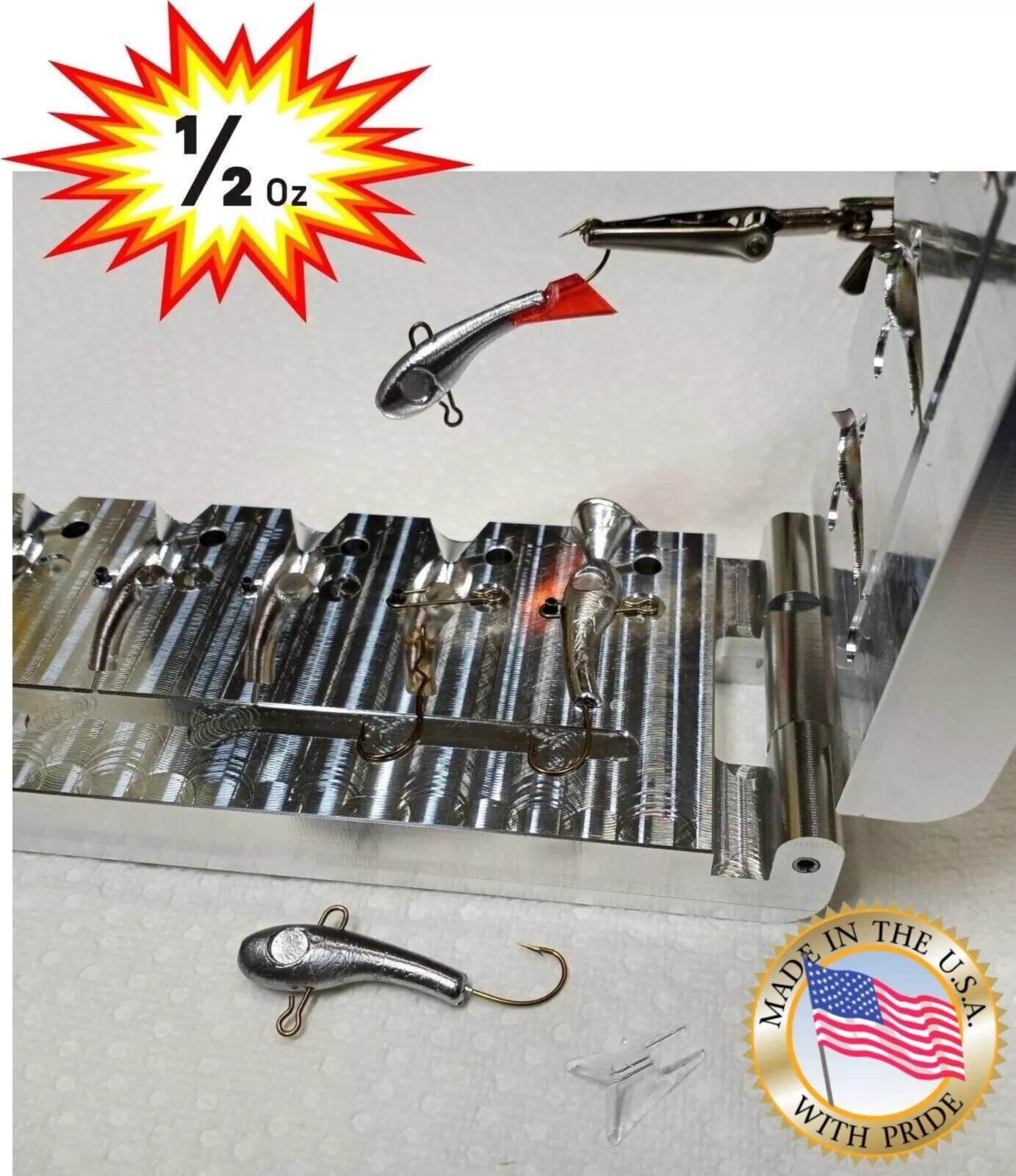 Vertical Jigging Minnow 6 cavity Mold ( 1/2 oz ) ( Kit 300 )