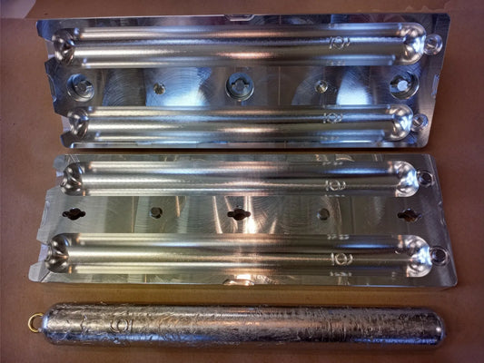 Deep Drop Weight Mold - 6 LB x 2 Cavity