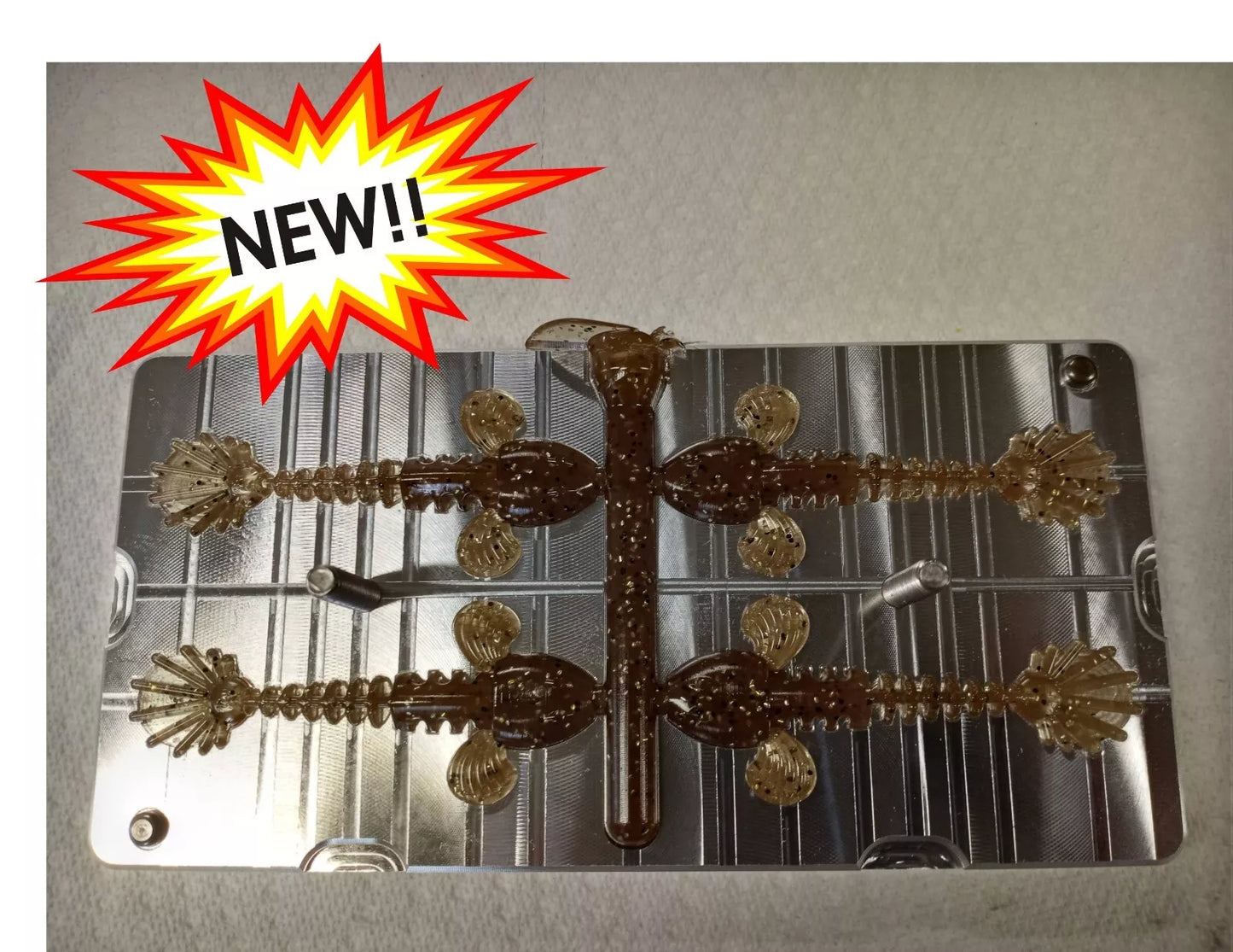 3 1/2 inch GOBY Minnow Aluminum Injection Soft Bait Mold
