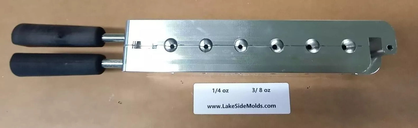 Vertical Jigging Minnow 6 cavity Mold ( 1/4 oz & 3/8 oz ) ( Kit 100 )