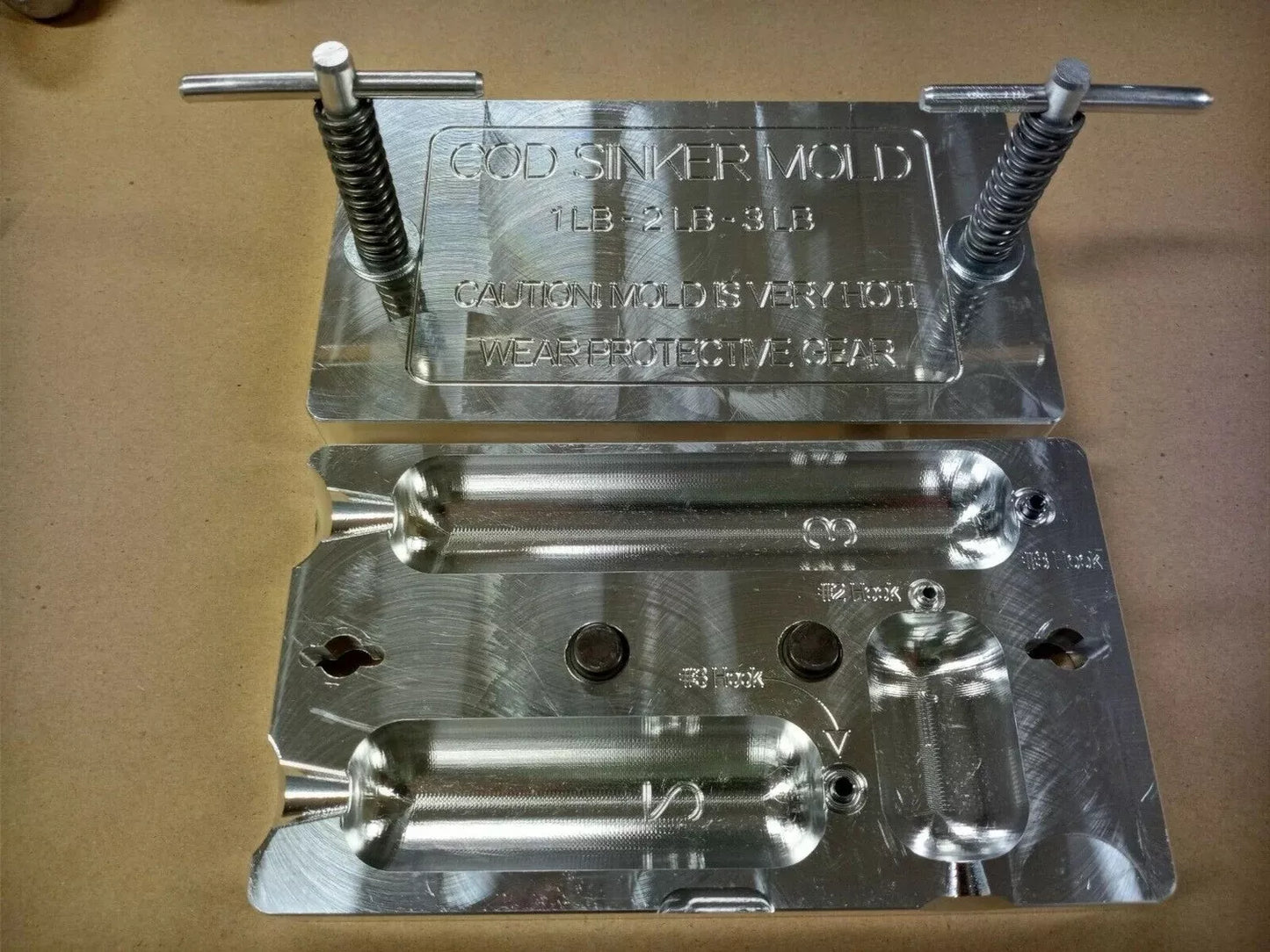 Deep Drop Weight Mold - 1 LB , 2 Lb, 3 Lb ( Combo Mold )
