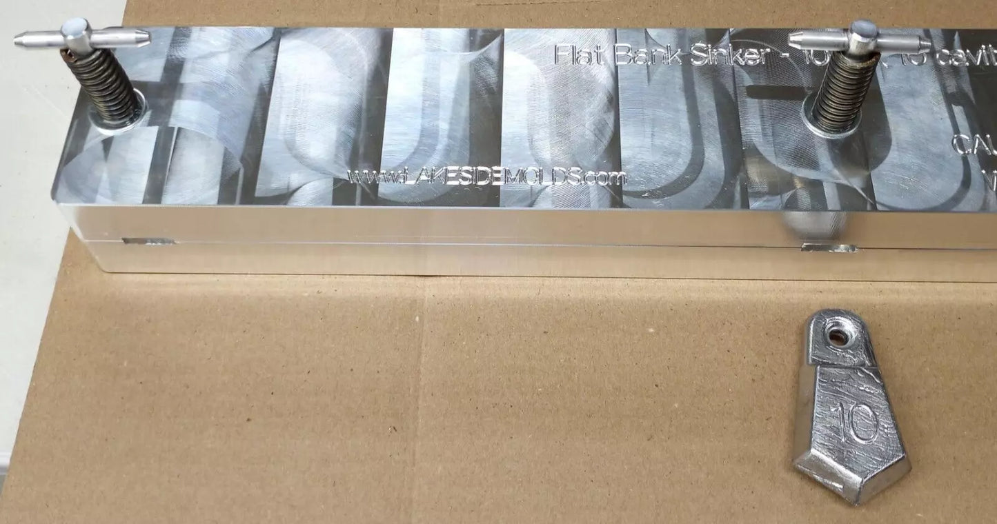 10 oz Flat Bank Sinker 10 Cavity Production Mold